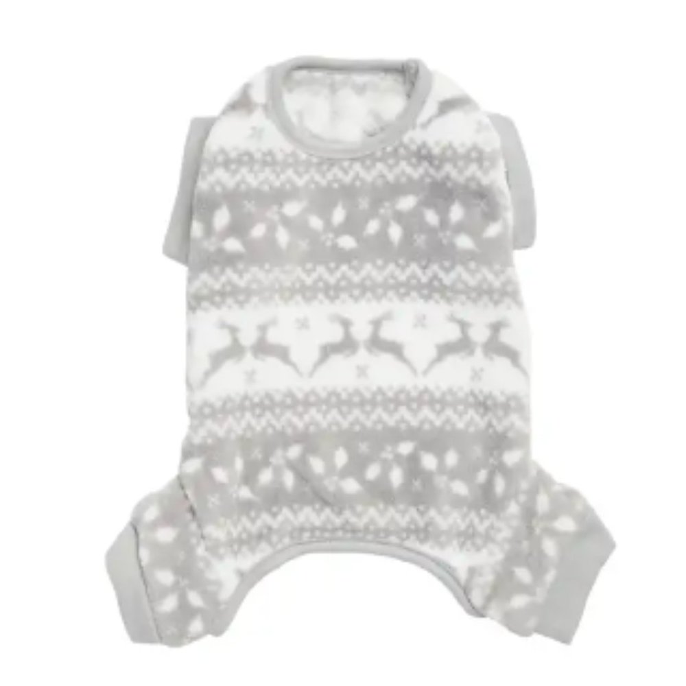 NWT ETRA LARGE HOTEL DOGGY Plush Holiday Print Dog Jumpsuit